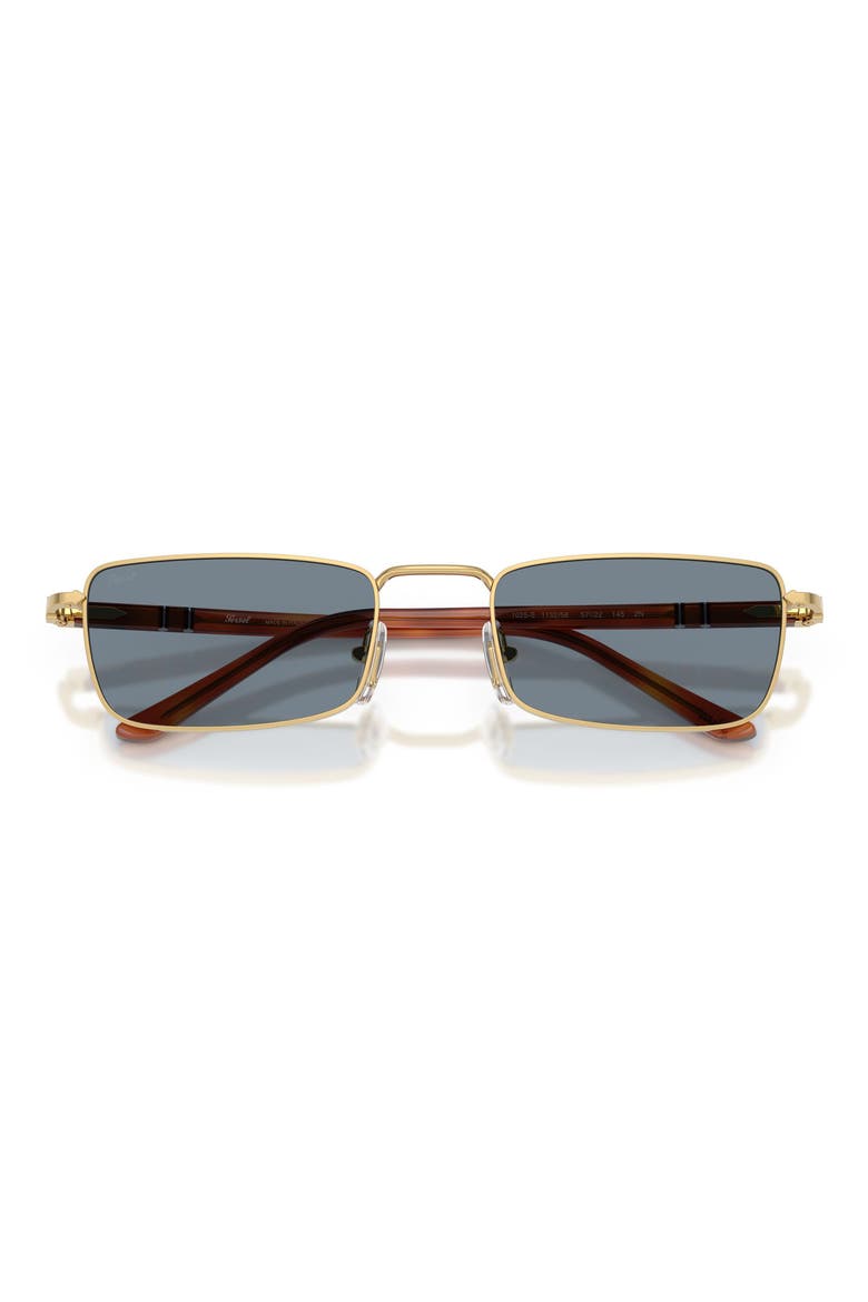 54mm Rectangular Sunglasses, Alternate, color, GOLD / BLUE