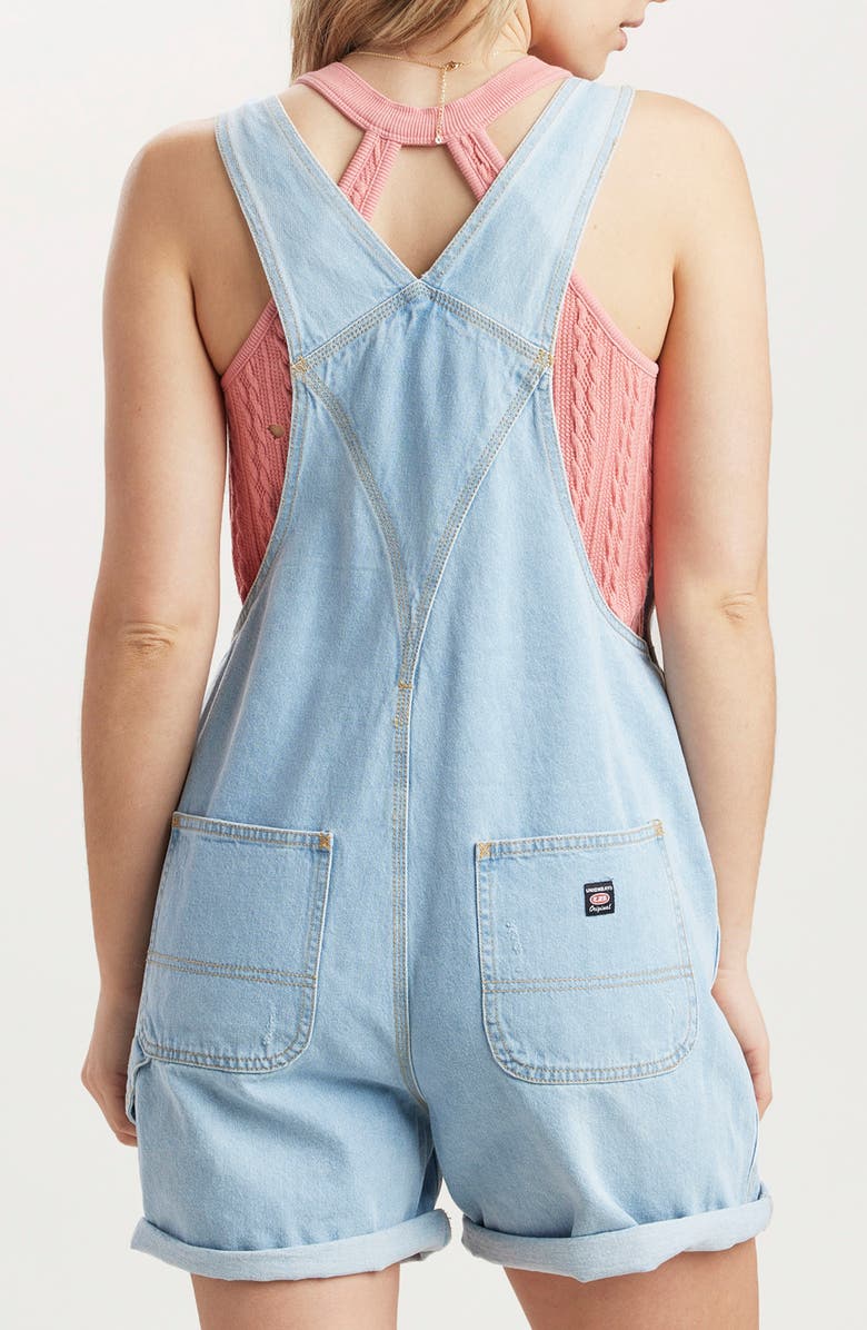 UNIONBAY Mario Denim Shortalls, Alternate, color, Big Sur Bl