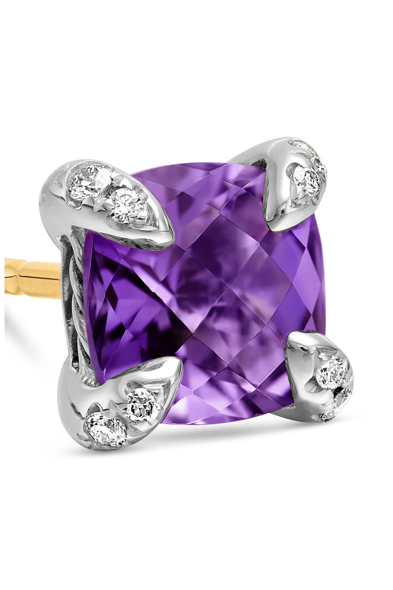 Chatelaine® Stud Earrings, 6mm, Alternate, color, AMETHYST