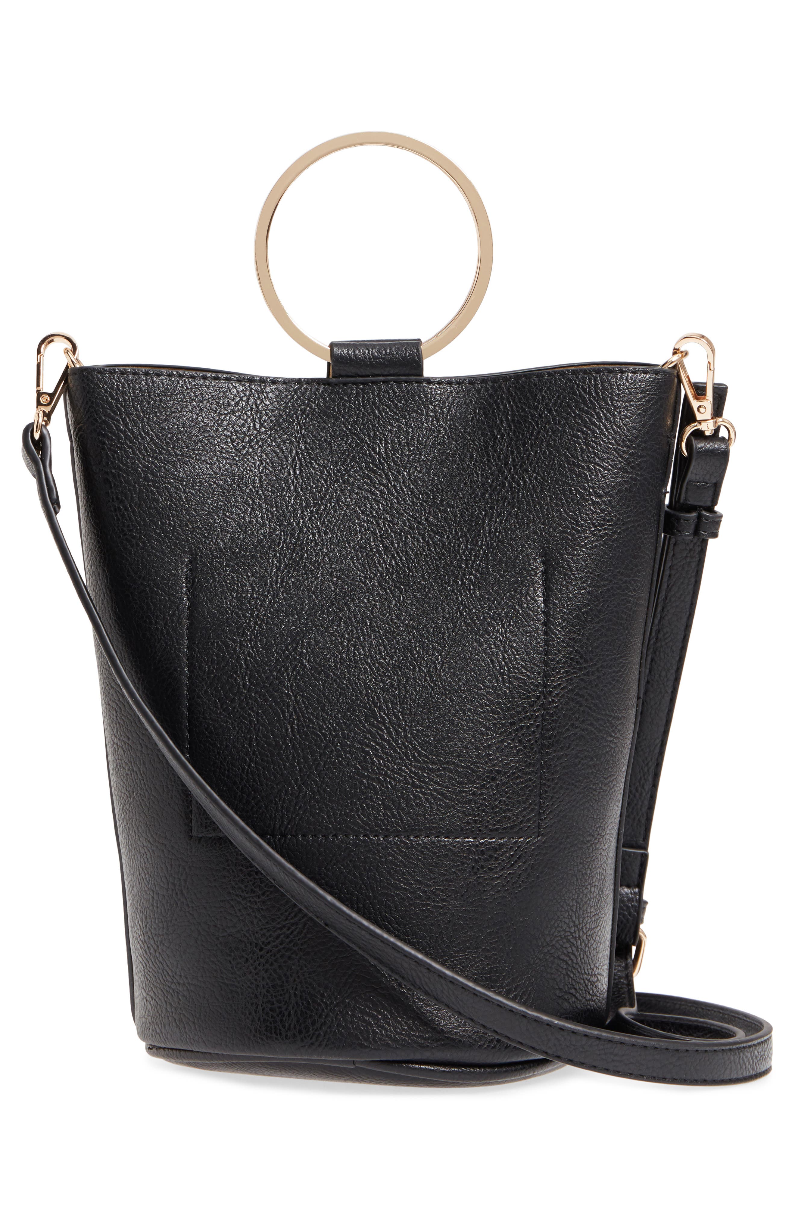 Mali + Lili Ilia Vegan Leather Ring Handle Bucket Bag, Alternate, color, 
