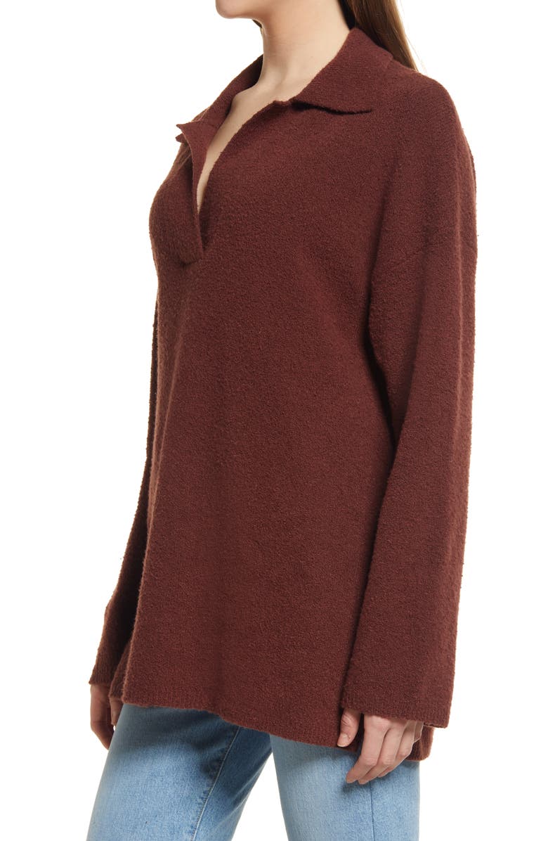 Open Edit Oversize Polo Sweater, Alternate, color,