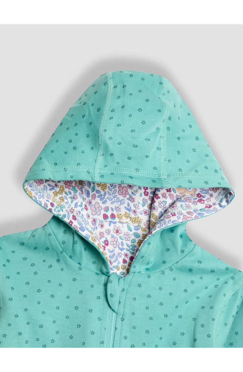 JOJO MAMAN BEBE Kids' Bunny & Butterfly Reversible Hoodie, Alternate, color, Duck Egg