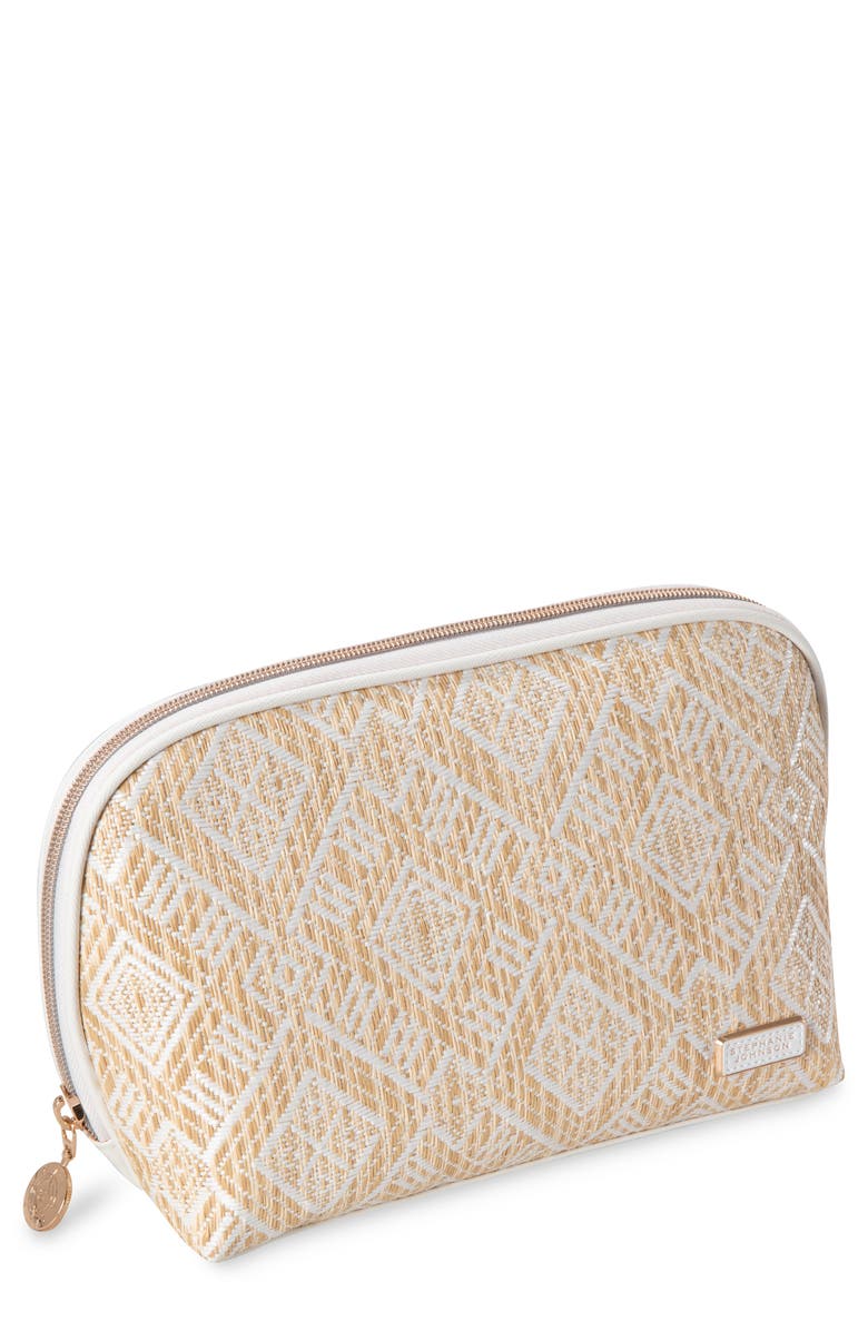 Stephanie Johnson Paros Coconut Lola Makeup Bag, Main, color, White
