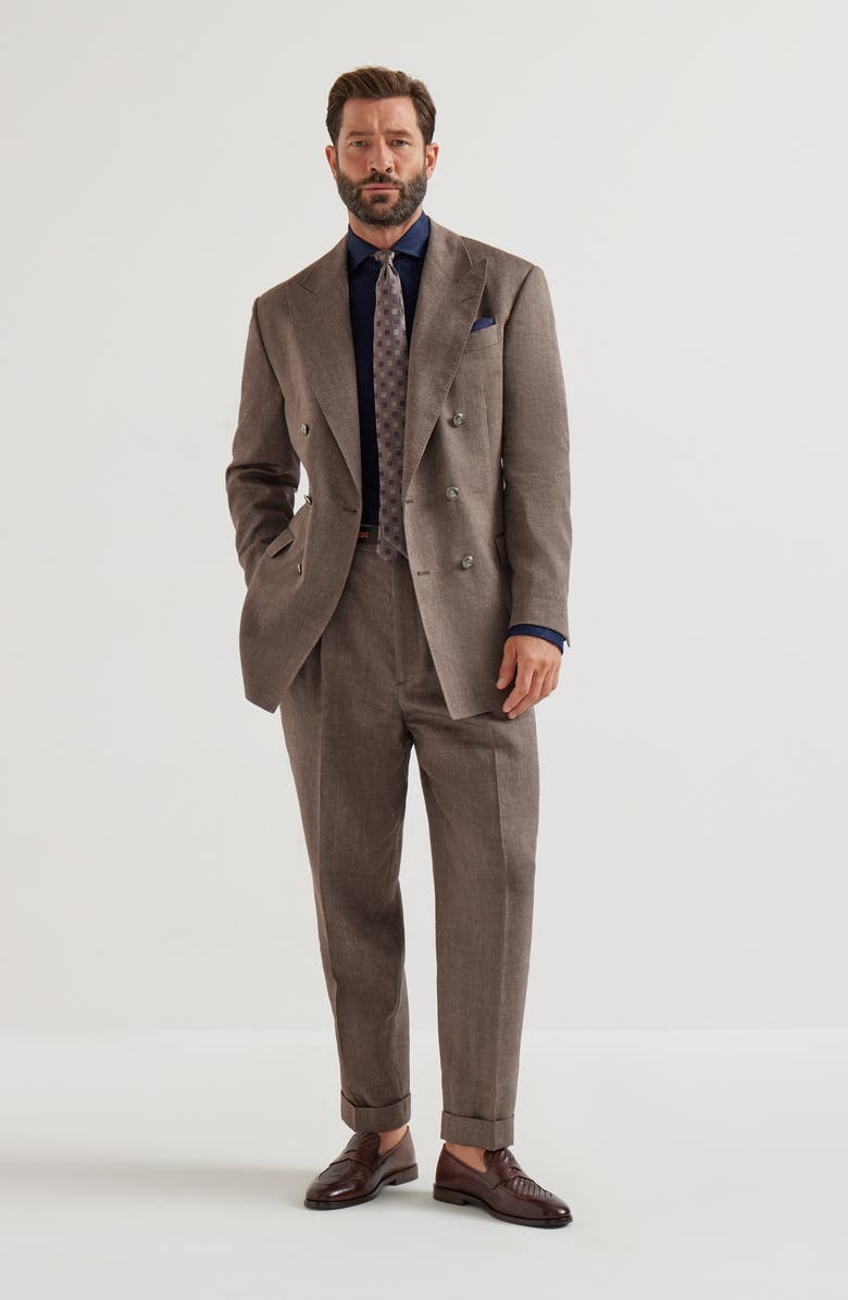 Brunello Cucinelli Chevron blazer, Alternate, color, Hazelnut