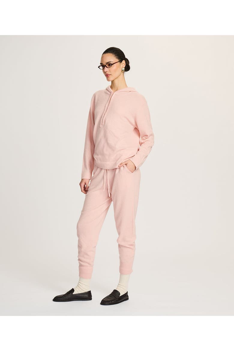 Signature Cashmere Hoodie, Alternate, color, Peony