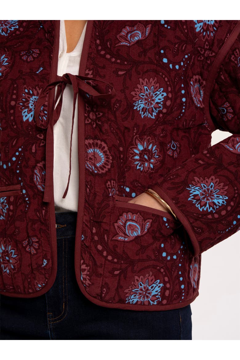 Plum Quilted Jacket, Alternate, color, Burgundy