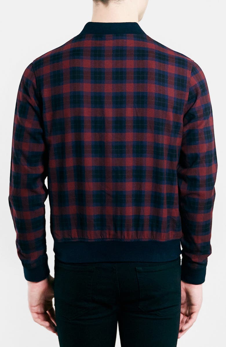 Topman Check Bomber Jacket, Alternate, color,