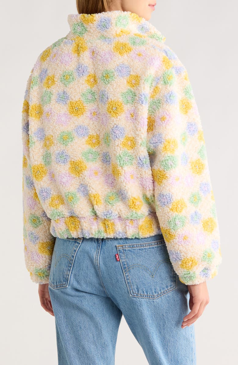 All in Favor Floral High Pile Fleece Jacket, Alternate, color, Multi Flower