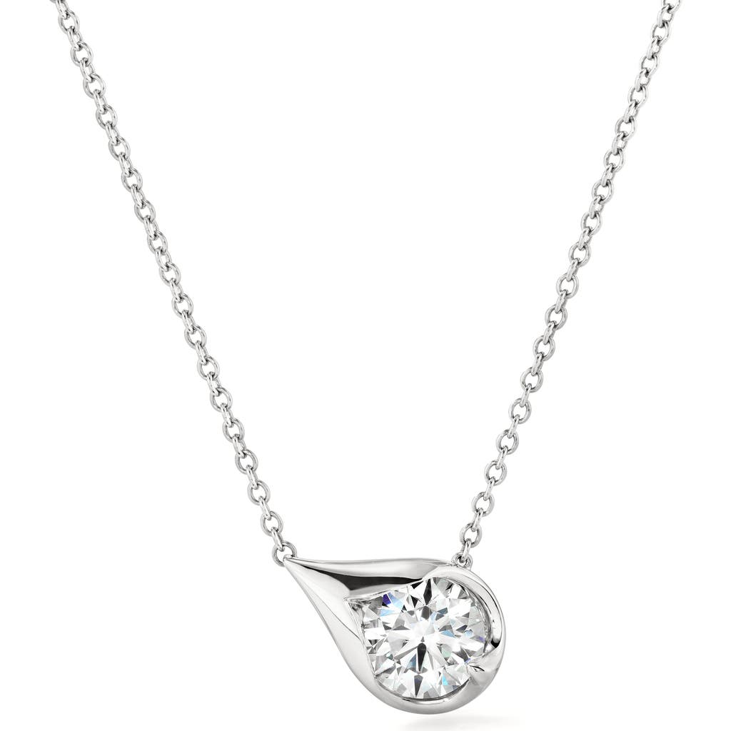 Hearts On Fire Lu Droplet Pendant Necklace In White Gold/diamond