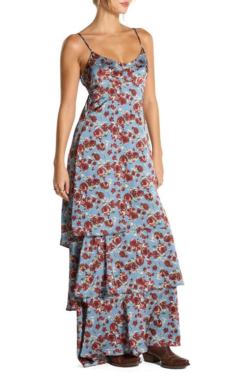 WISHLIST WISHLIST FLORAL PRINT TIERED MAXI DRESS