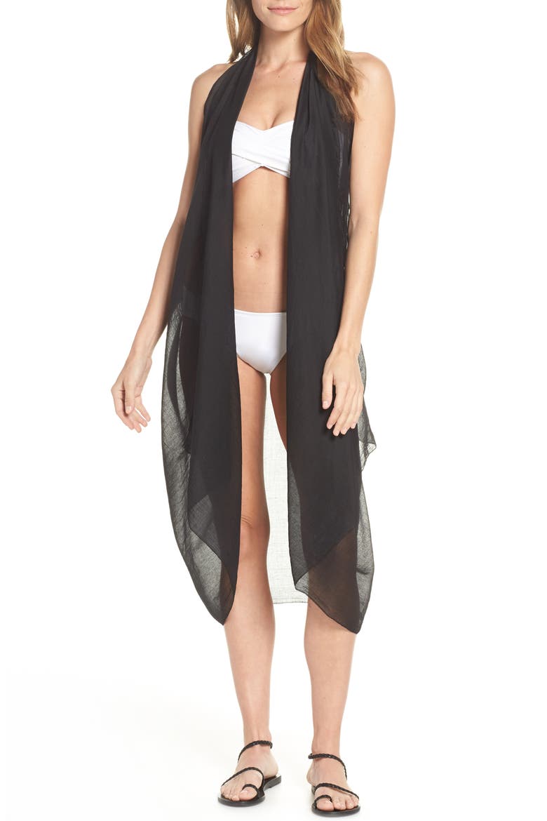 Spirit Cover-Up Vest, Main, color, BLACK