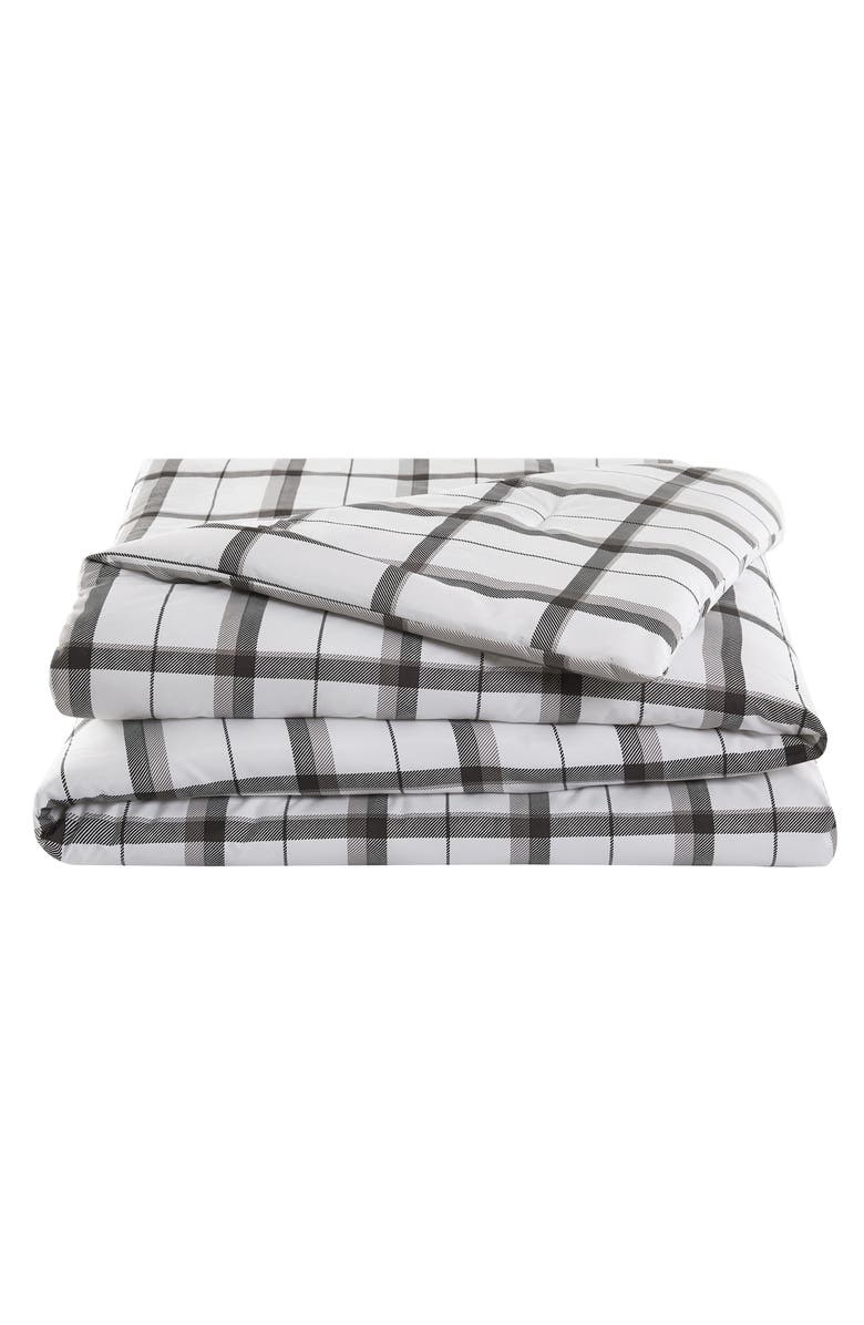 VCNY HOME Ivy Plaid Comforter & Sham Set, Alternate, color, Grey