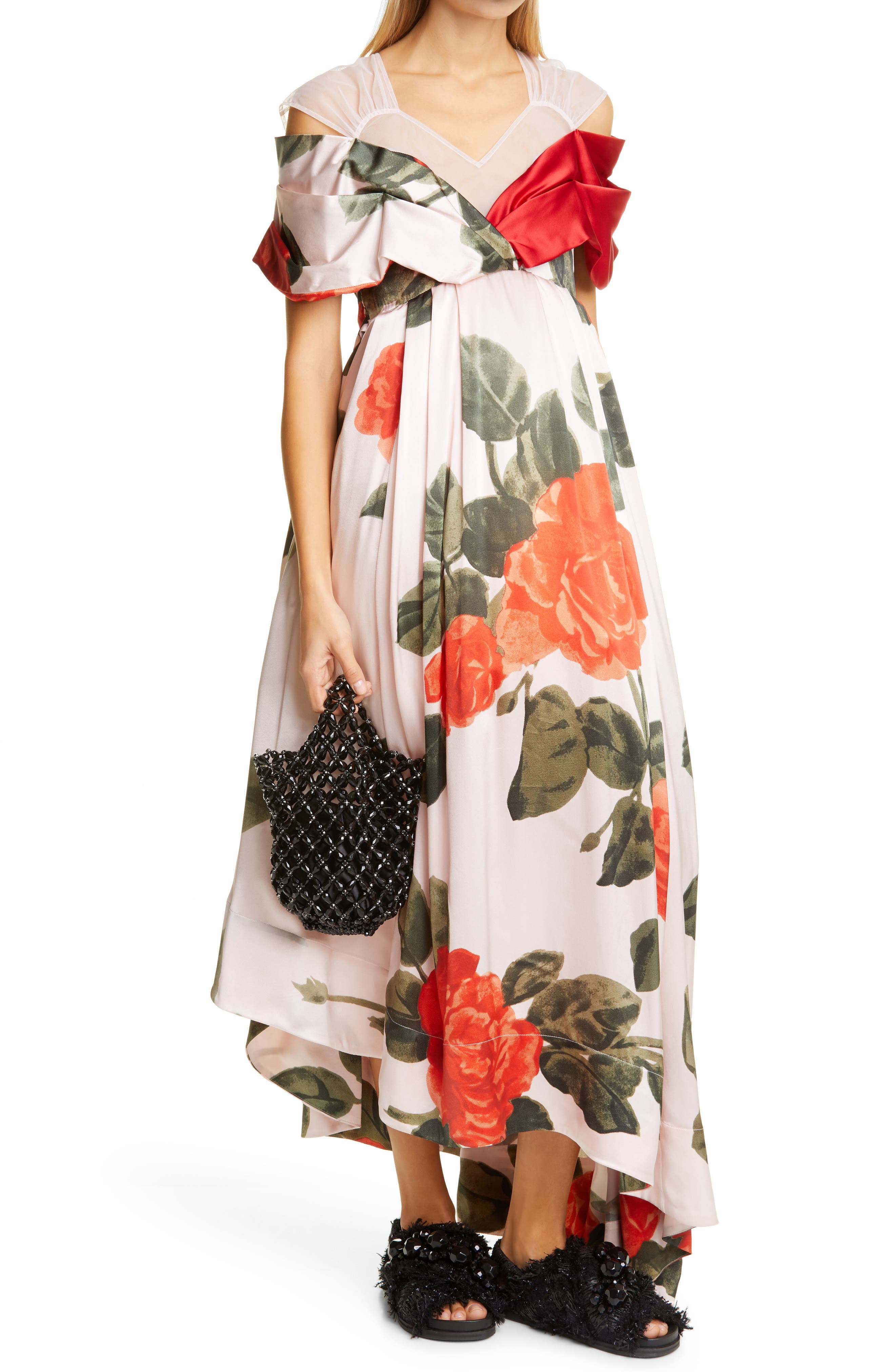 Simone Rocha Small Beaded Shopper Bag, Alternate, color, 