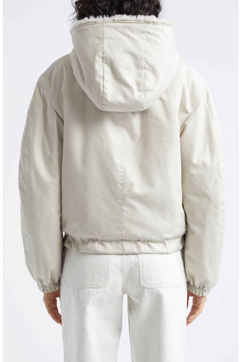Faux Fur Lined Bomber Jacket, Alternate, color, CERAMIC
