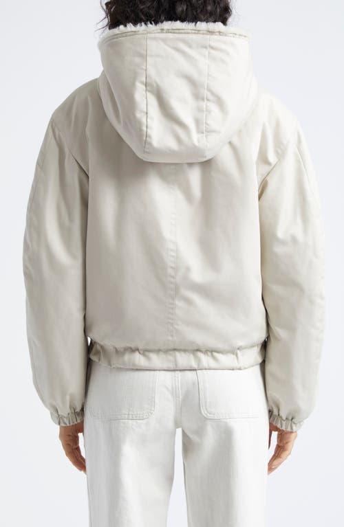 Vince Faux Fur Lined Bomber Jacket In Ceramic