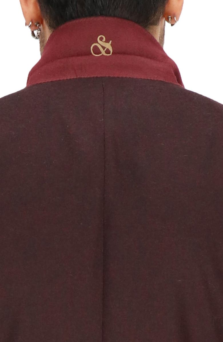 Scotch & Soda Solid Merlot Wool Sport Coat, Alternate, color, Wine