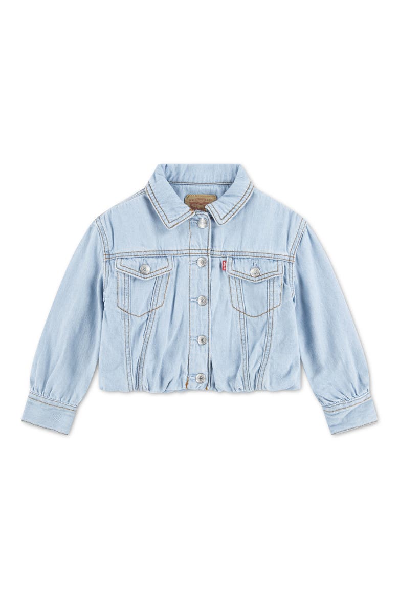 Kids' Bubble Denim Trucker Jacket, Main, color, WOW ME OVER