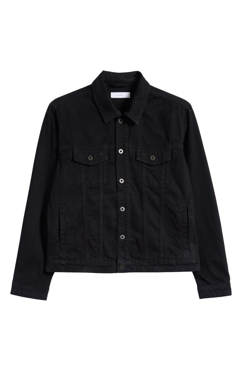 Topman Western Denim Trucker Jacket, Main, color,
