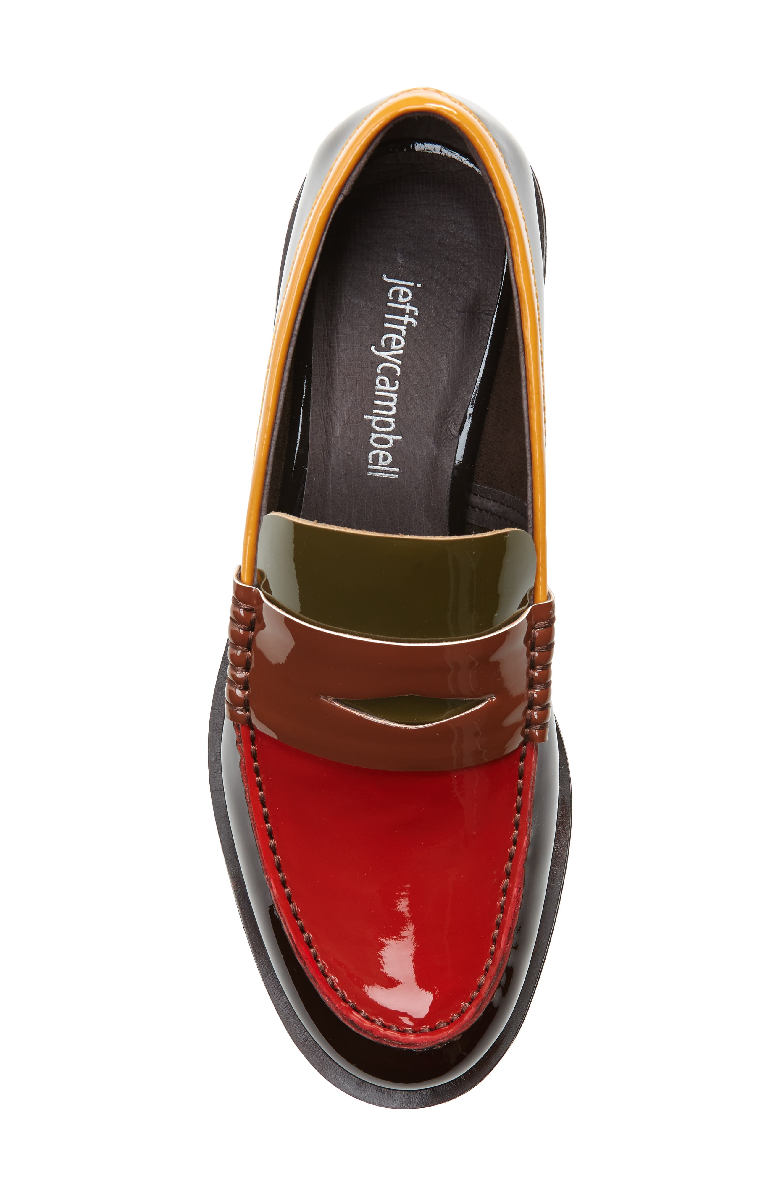 Lenna Penny Loafer, Alternate, color, DARK PATENT MULTI