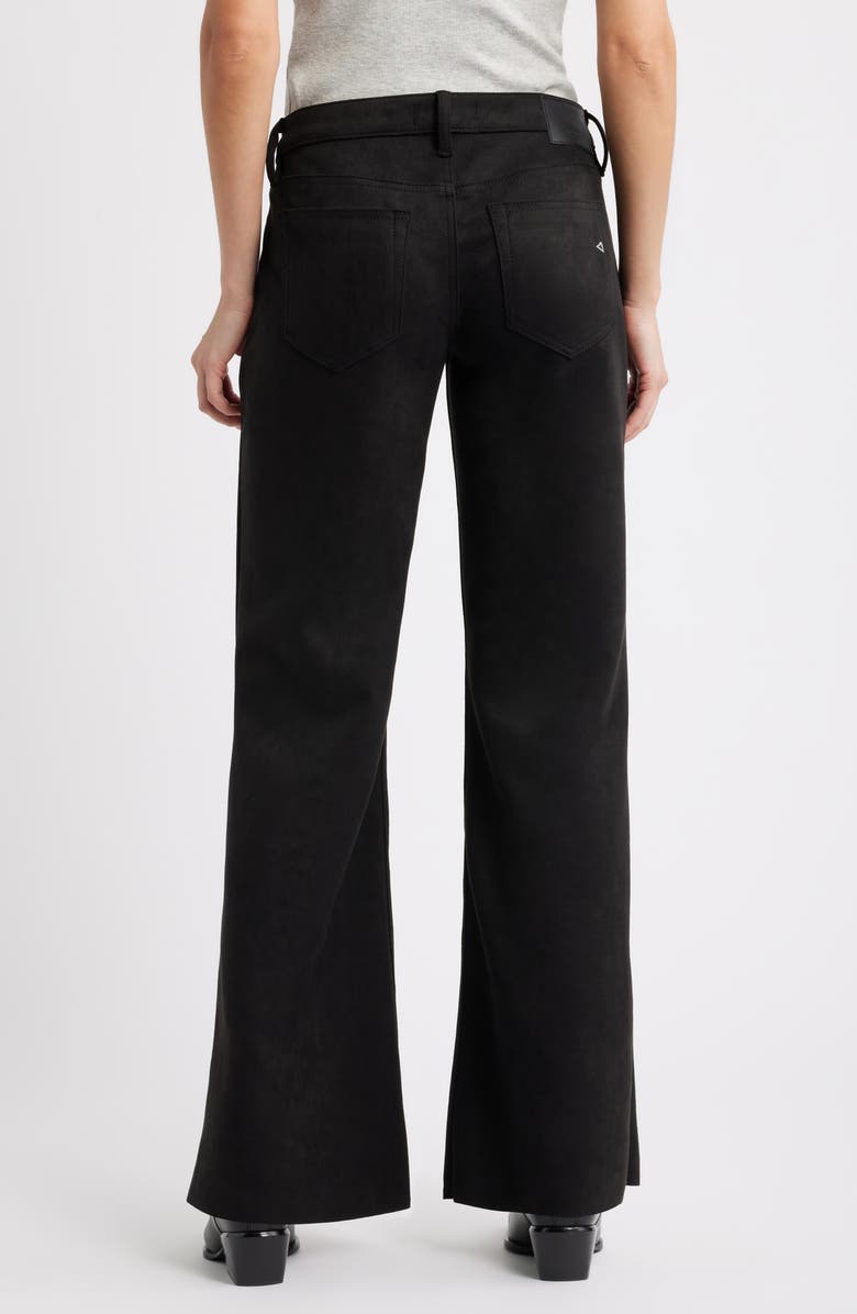 HIDDEN JEANS Faux Suede Comfort Flare Pants, Alternate, color, Black