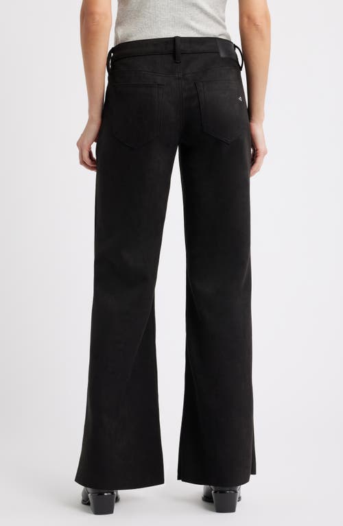 Hidden Jeans Faux Suede Comfort Flare Pants In Black