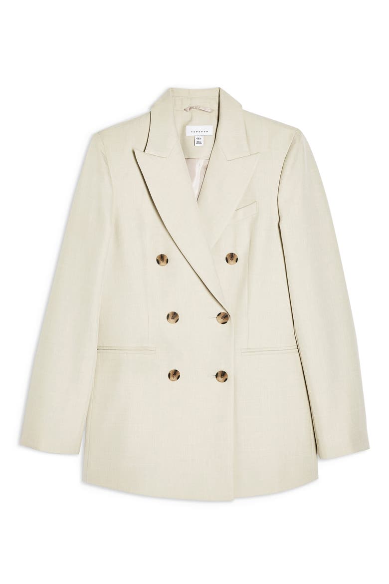Double Breasted Blazer, Alternate, color, BEIGE