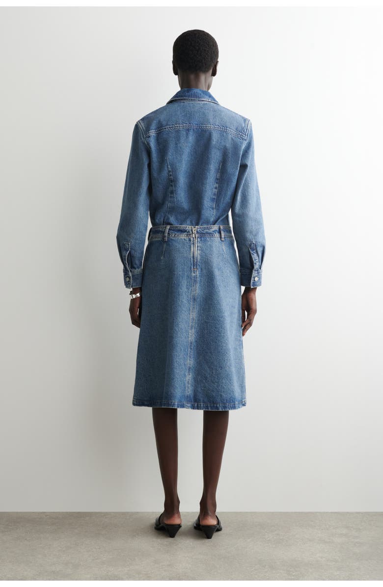 COS Denim A-Line Utility Skirt, Alternate, color, Blue