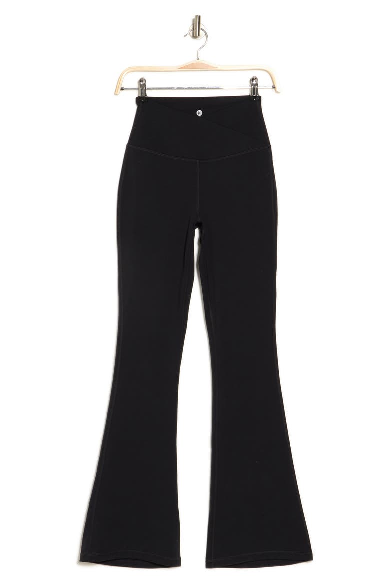 Superflex Madison Crossover Flared Leggings, Alternate, color, BLACK