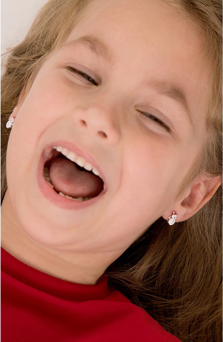 In Season Jewelry Christmas Snowman Earrings, Alternate, color, Red