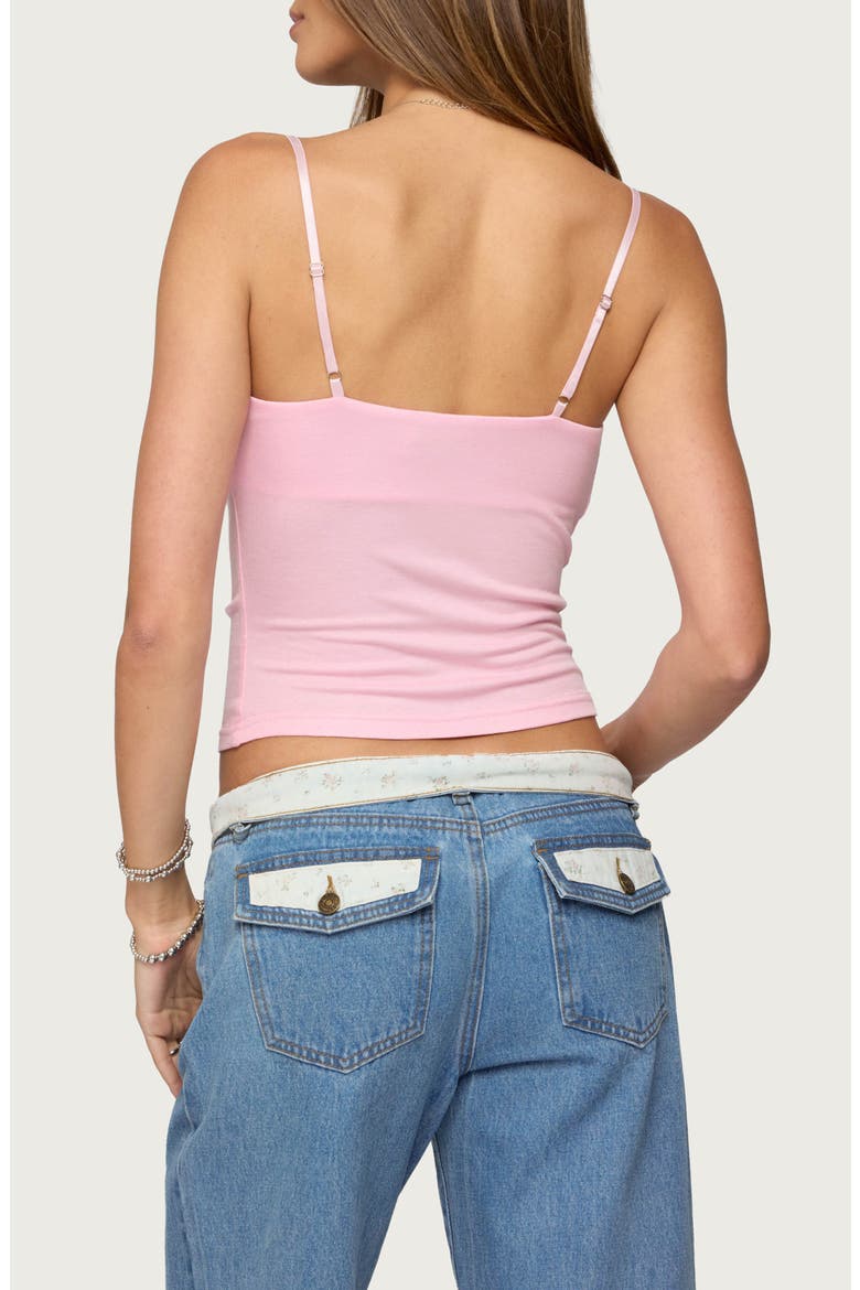 Cowl Neck Halter Crop Top, Alternate, color, PINK