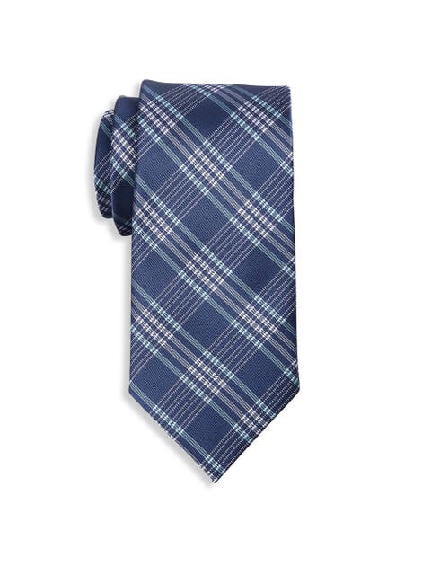 Big & Tall Textured Plaid Tie