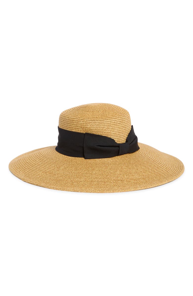 NORDSTROM RACK Floppy Bow Sun Hat, Alternate, color, Dark Natural