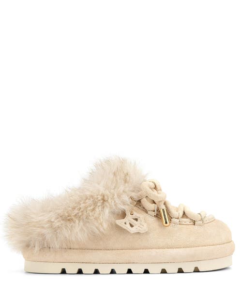Naked Wolfe Harlow Suede Slipper In Neutral