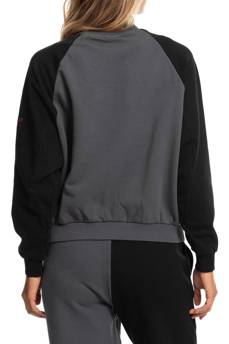 x Strangers Things Upside Down Fleece Sweatshirt, Alternate, color, IRON GATE