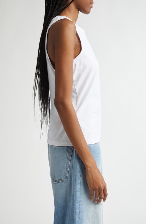 Acne Studios Elando Face Patch Tank In Optic White