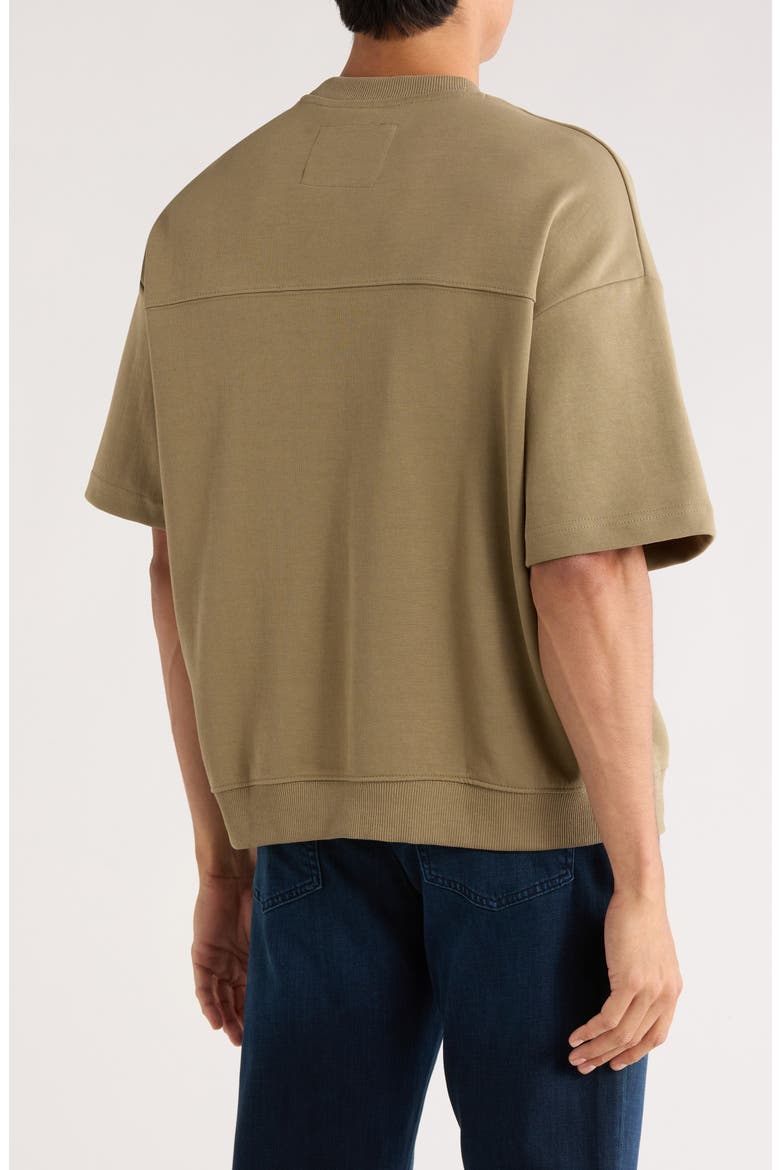 Ribbed Hem Crewneck T-Shirt, Alternate, color, MID GREEN
