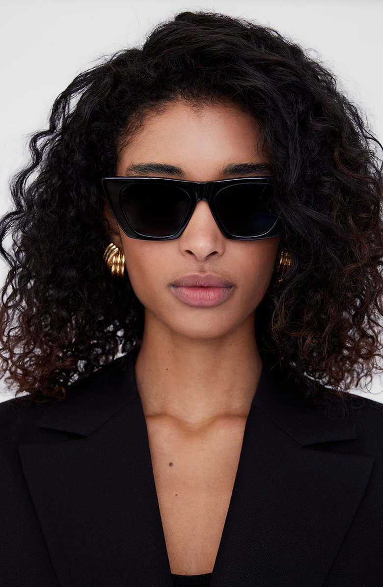 ANINE BING Paris Sunglasses, Alternate, color, Black