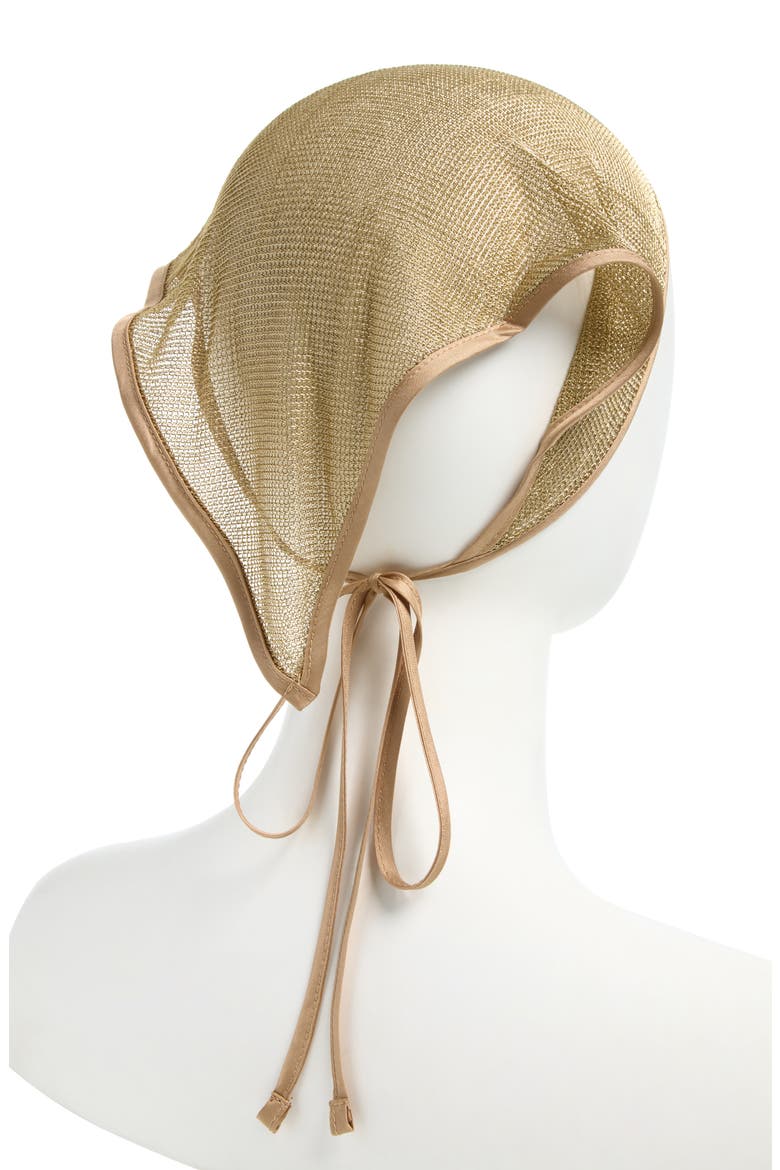 Metallic Head Scarf, Alternate, color, GOLD
