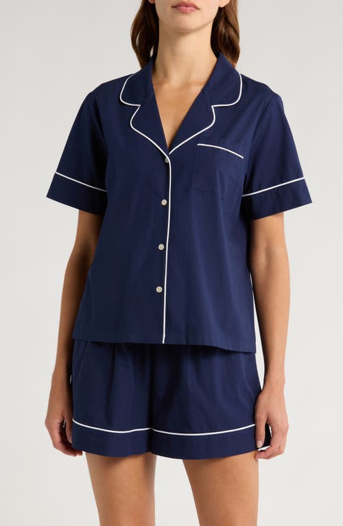 Nordstrom Classic Short Cotton Pajamas in Navy Peacoat 