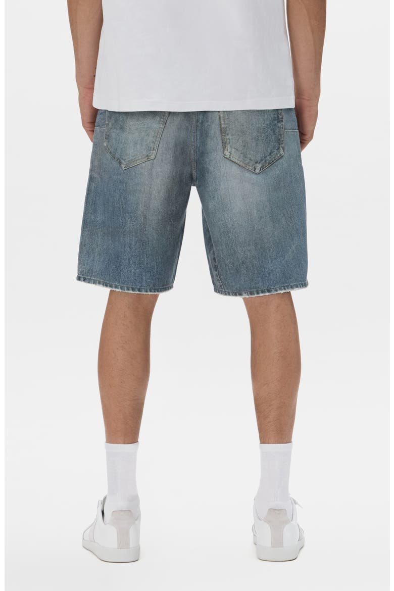 Cyanine Crystal Embellished Denim Shorts, Alternate, color, LIGHT INDIGO