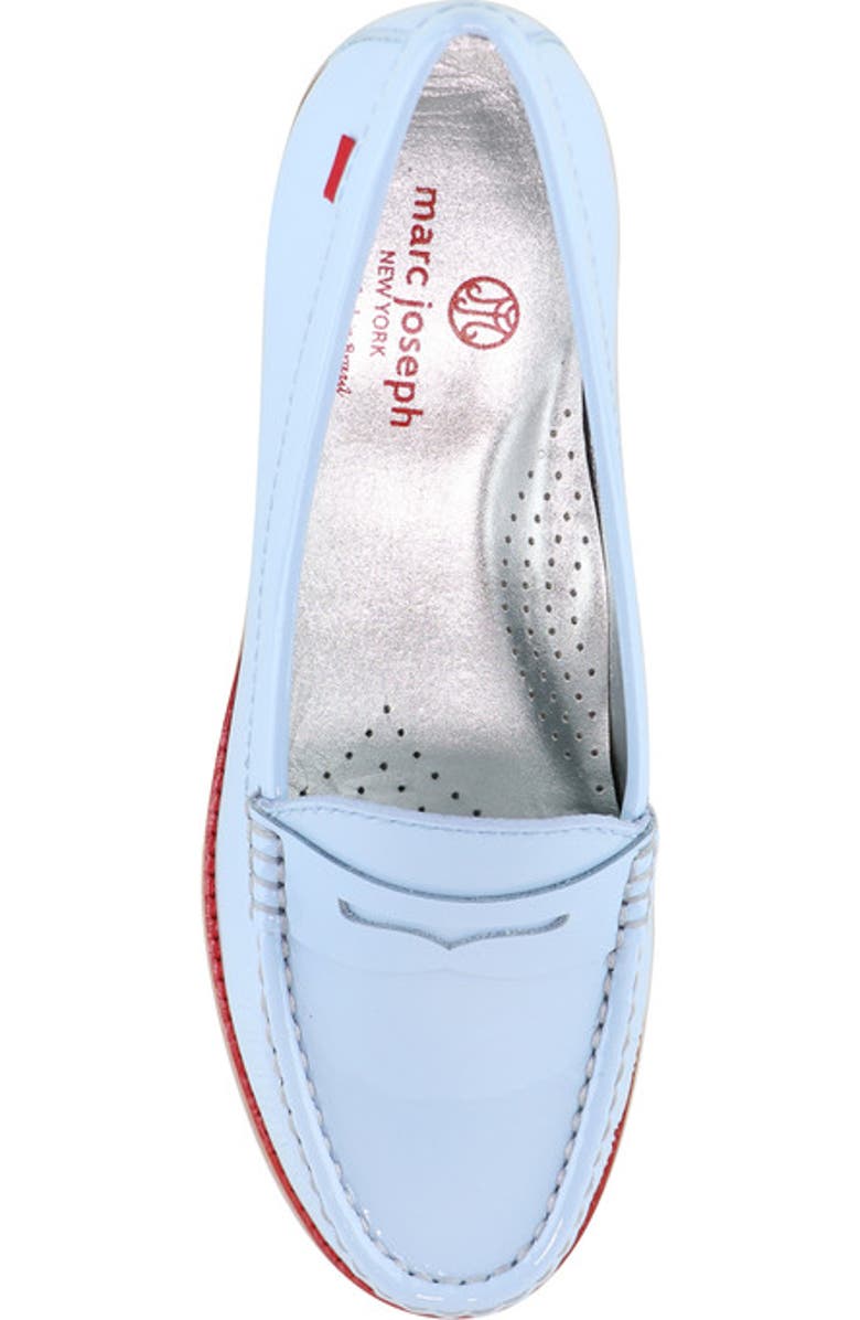 Marc Joseph New York East Village Patent Leather Penny Loafer, Alternate, color, Baby Blue Soft Patent