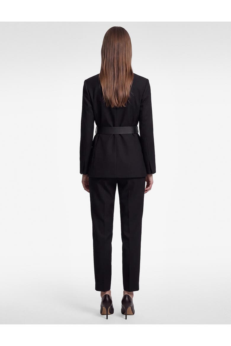 Slim Fit Tailored Trousers With Pockets, Alternate, color, BLACK