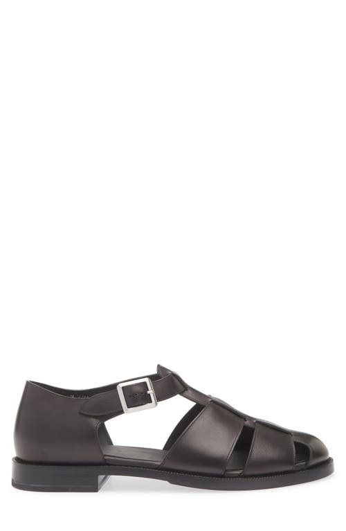 Jm Weston Leather Sandals In Black