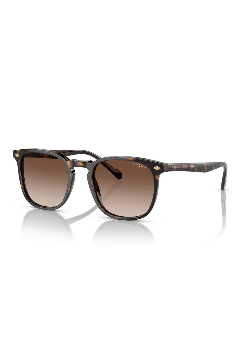 VO5328S 49mm Small Square Sunglasses, Alternate, color, DARK HAVANA / BROWN GRADIENT