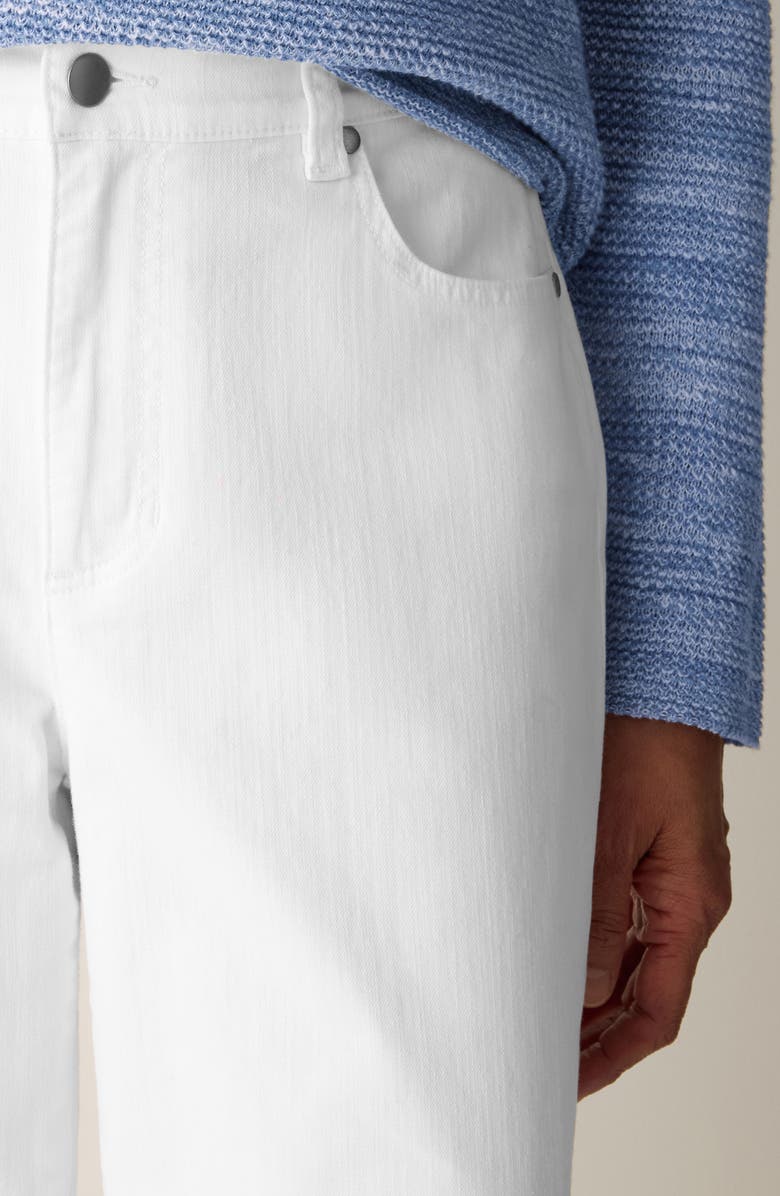 Eileen Fisher High Waist Ankle Straight Leg Jeans, Alternate, color, White