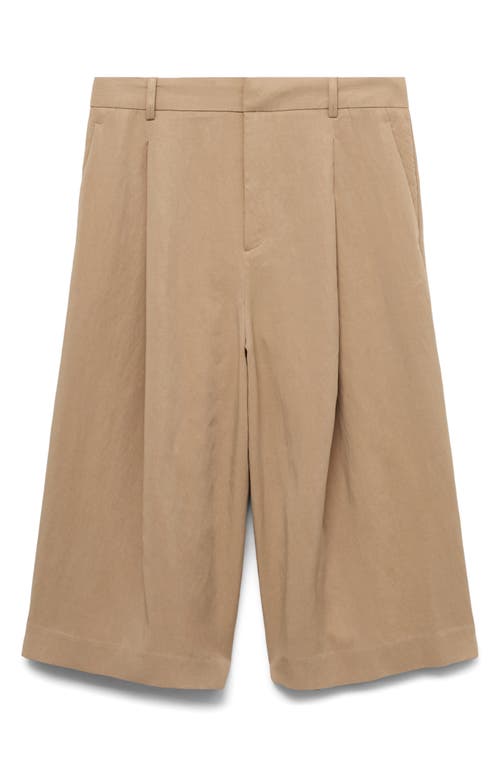 Mango Pleated Bermuda Shorts In Multi