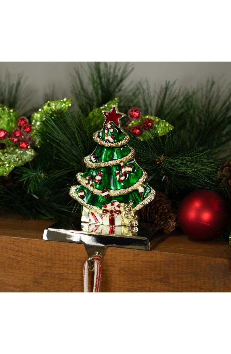 Northlight Decorated Christmas Tree Metal Stocking Holder - 6", Alternate, color, 