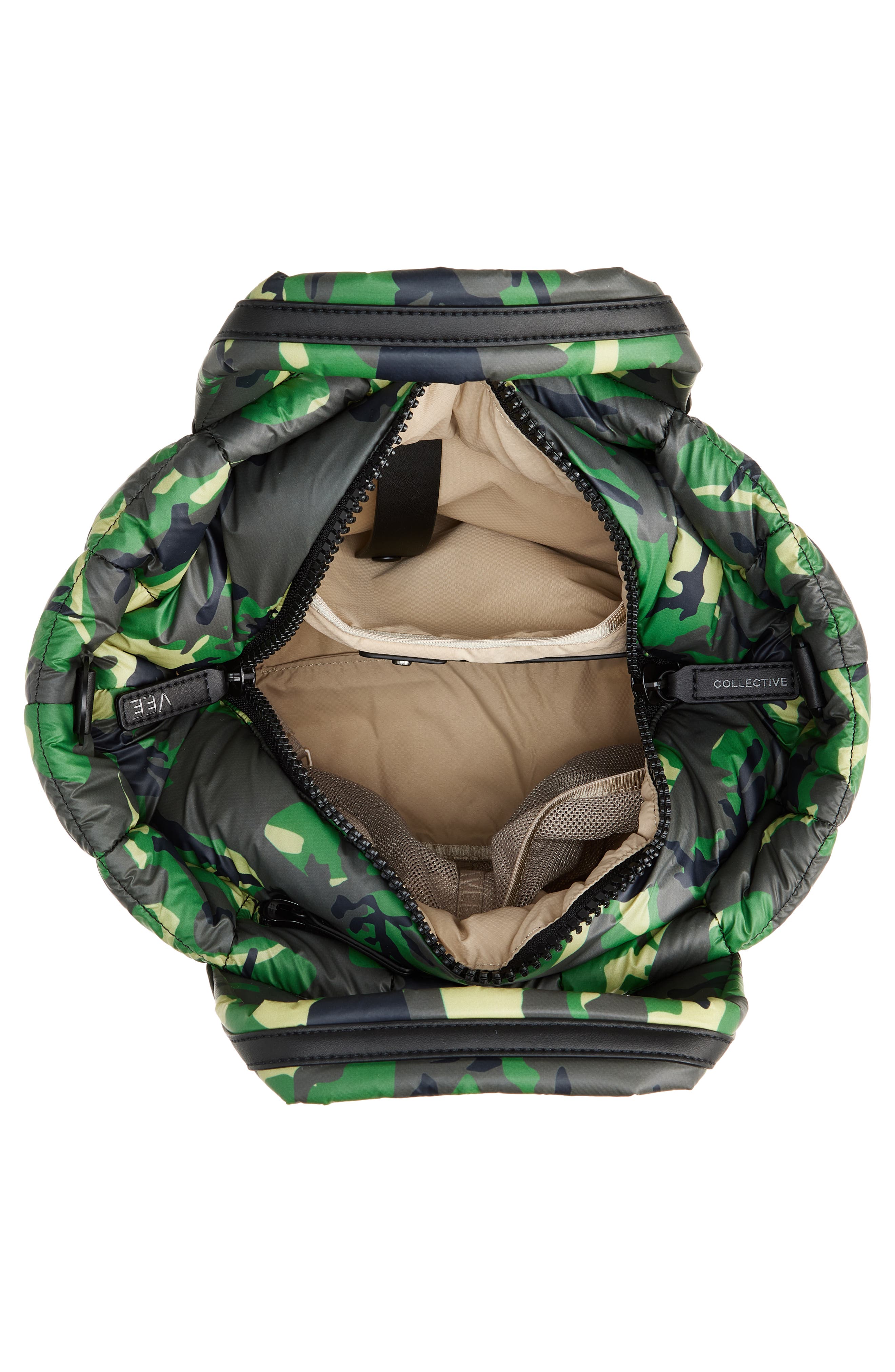 VeeCollective Small Porter Camo Water Repellent Quilted Tote, Alternate, color, Print