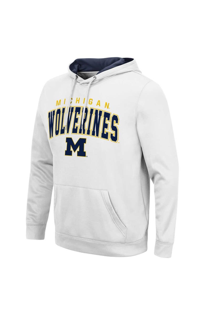 COLOSSEUM Men's Colosseum White Michigan Wolverines Resistance Pullover Hoodie, Alternate, color, White