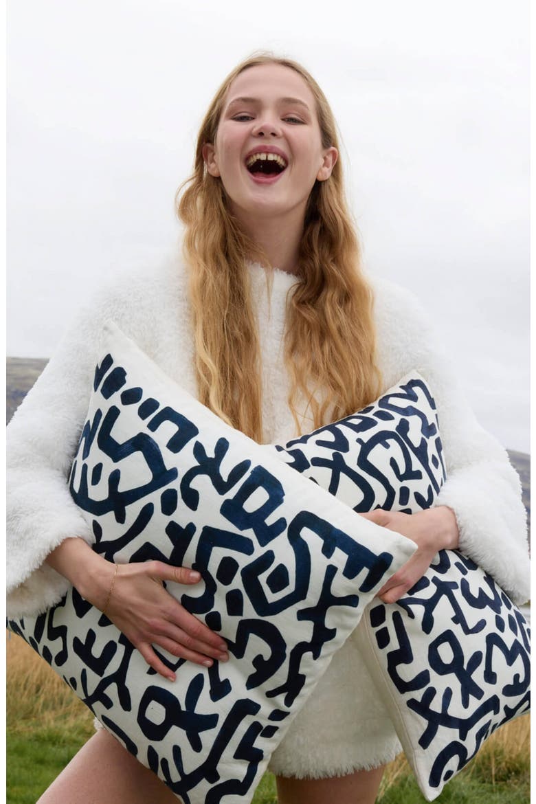 Big Maya Accent Pillow, Alternate, color, OFF WHITE